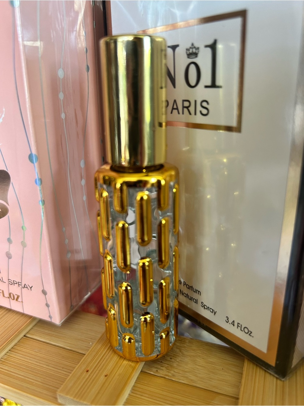 Rollerball perfume dispenser.